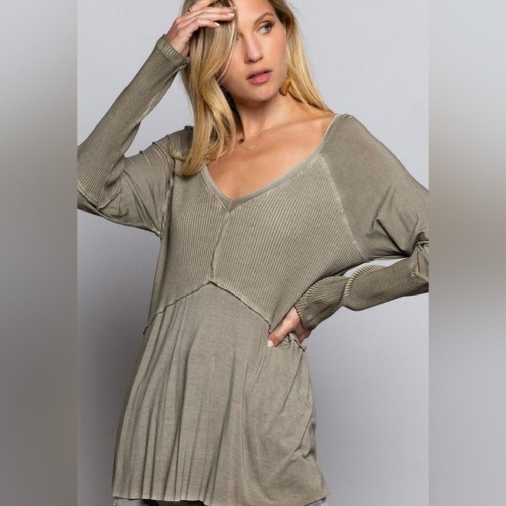 #95 Light Grey, baby-doll top